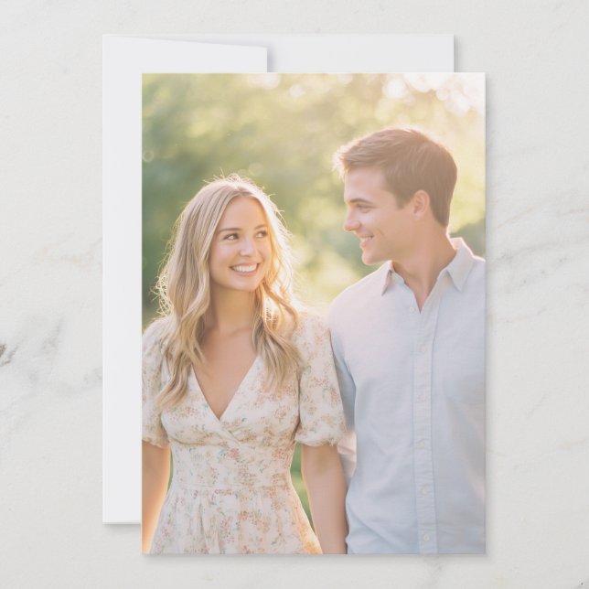 Serene Pastel Floral Photo Invitation (Front)