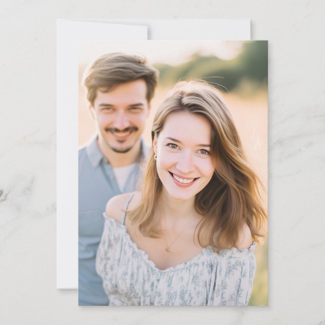Serene Pastel Floral Photo Invitation (Front)