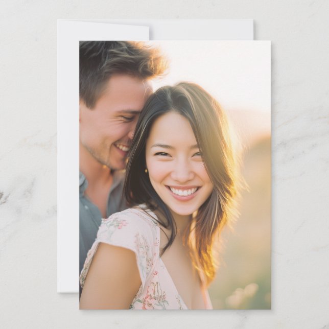 Serene Pastel Floral Photo Invitation (Front)