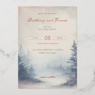 Serene Pastel Watercolor Forest Scene