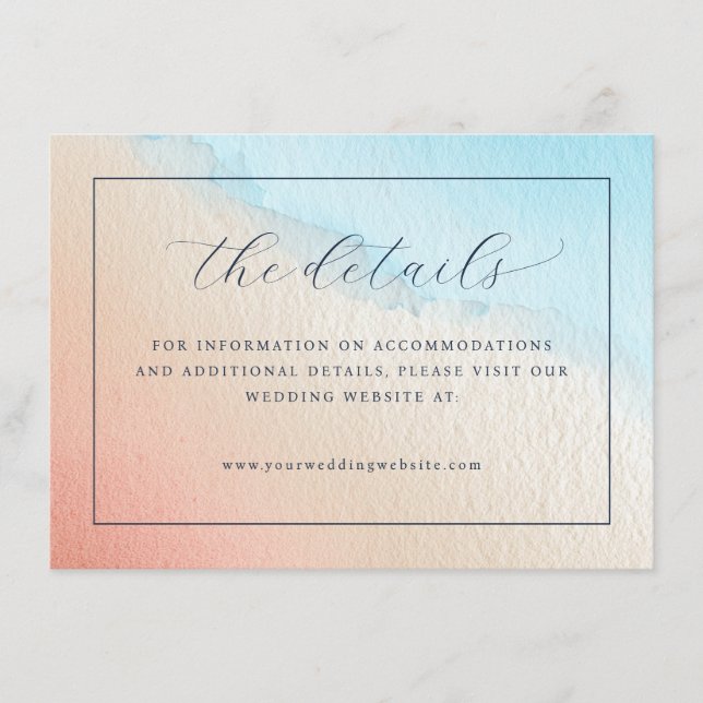 Serene Pastel Watercolor Gradient Enclosure Card (Front)
