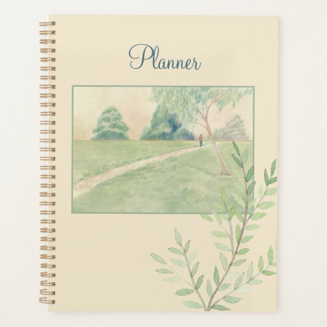 Serene Path Watercolor Daily Planner (Front)