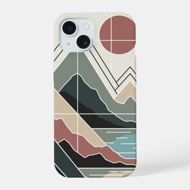 Serene Peaks iPhone 15 Case (Back)