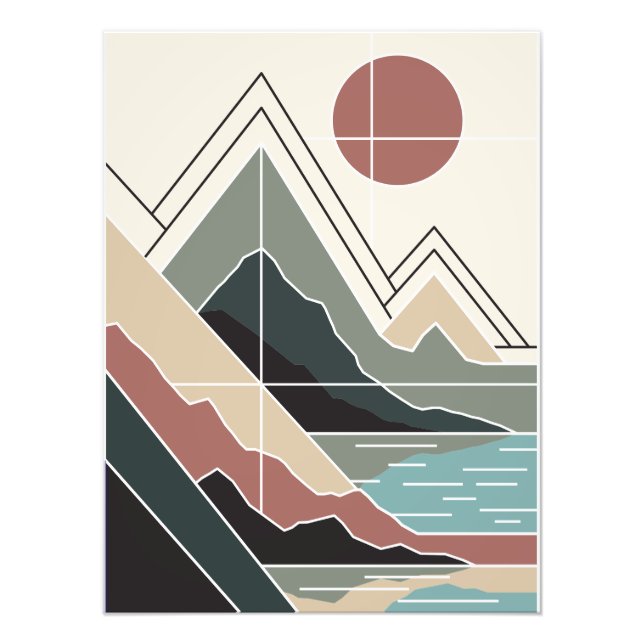 Serene Peaks Photo Print (Front)