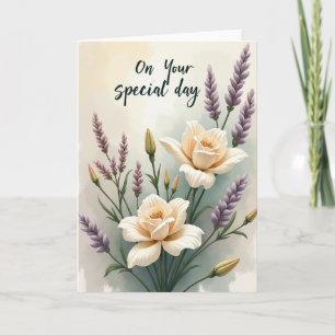 Serene Petal Birthday Card