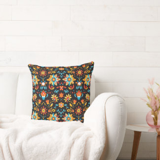 Serene Petal Patterns 20x20 Throw Pillow