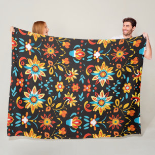 Serene Petal Patterns 60x80 Fleece Blanket