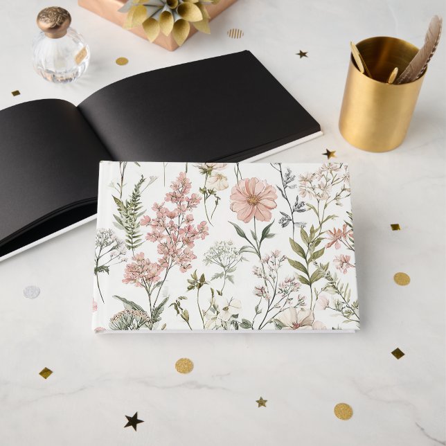 Serene Petals Guest Book (Front Open)