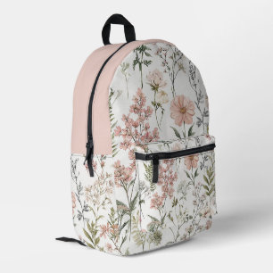 Serene Petals Printed Backpack