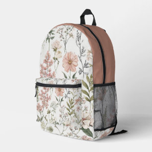 Serene Petals Printed Backpack