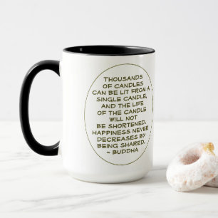 Serene Photograph Buddha Happiness Quote Mug