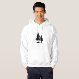 Serene Pine Tree Silhouette Hoodie