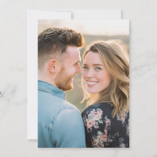 Serene Pink Floral Photo Invitation