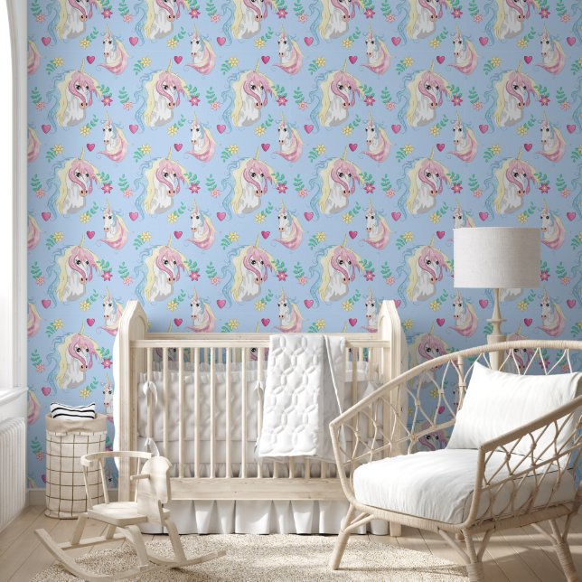 Serene Pink Unicorn Wallpaper (Kids)