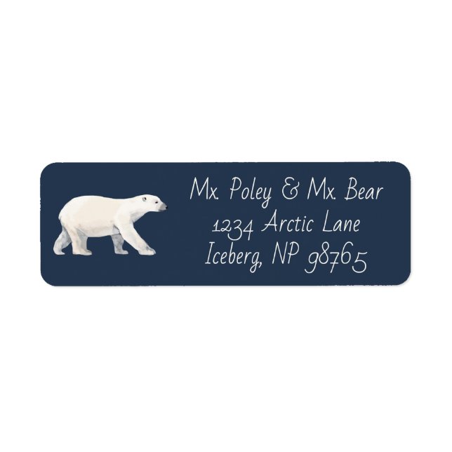 Serene Polar Bear on Midnight Blue (Front)