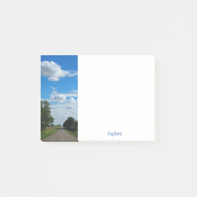 Serene Prairie Road Post-it Notes (Front)