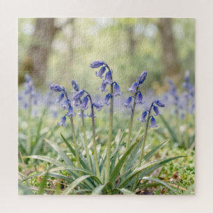 Serene Purple Bluebell Woodland Bloom Jigsaw Puzzle