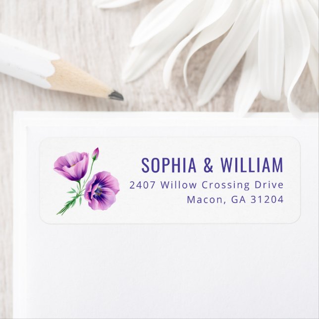 Serene Purple Floral Watercolor (Insitu)