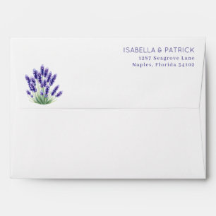 Serene Purple Lavender Illustration Envelope