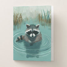 Serene Racoon in Tranquil Waters