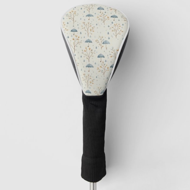Serene Rain Garden Floral Pattern (10) Golf Head Cover (Front)