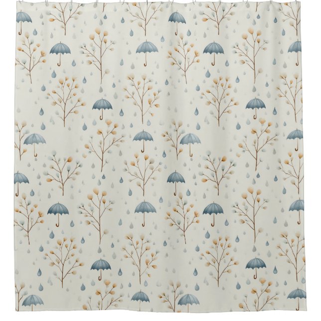 Serene Rain Garden Floral Pattern (10) Shower Curtain (Front)
