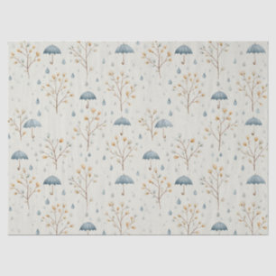 Serene Rain Garden Floral Pattern (10) Tissue Paper