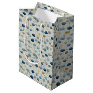 Serene Rain Garden Floral Pattern (2) Medium Gift Bag