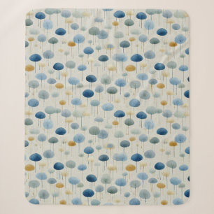 Serene Rain Garden Floral Pattern (2) Sherpa Blanket