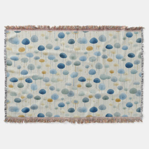 Serene Rain Garden Floral Pattern (2) Throw Blanket