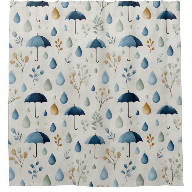 Serene Rain Garden Floral Pattern (3) Shower Curtain (Front)