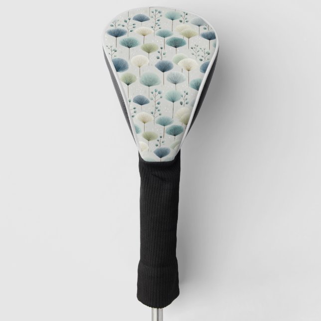 Serene Rain Garden Floral Pattern (5) Golf Head Cover (Front)