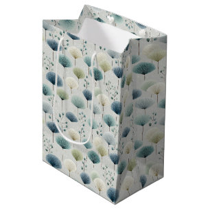 Serene Rain Garden Floral Pattern (5) Medium Gift Bag