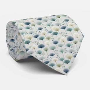 Serene Rain Garden Floral Pattern (5) Tie