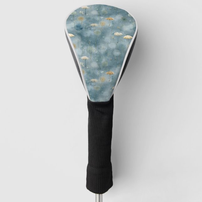 Serene Rain Garden Floral Pattern (6) Golf Head Cover (Front)