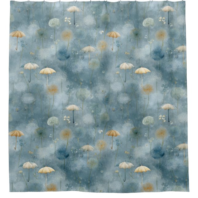 Serene Rain Garden Floral Pattern (6) Shower Curtain (Front)