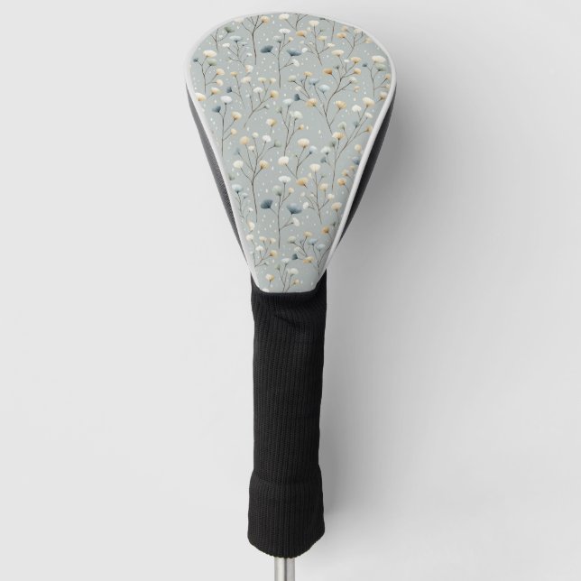Serene Rain Garden Floral Pattern (7) Golf Head Cover (Front)