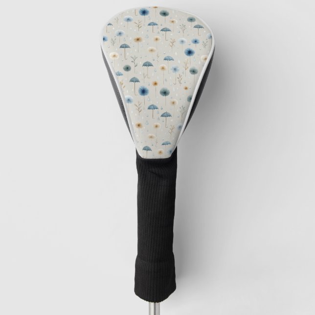 Serene Rain Garden Floral Pattern (8) Golf Head Cover (Front)