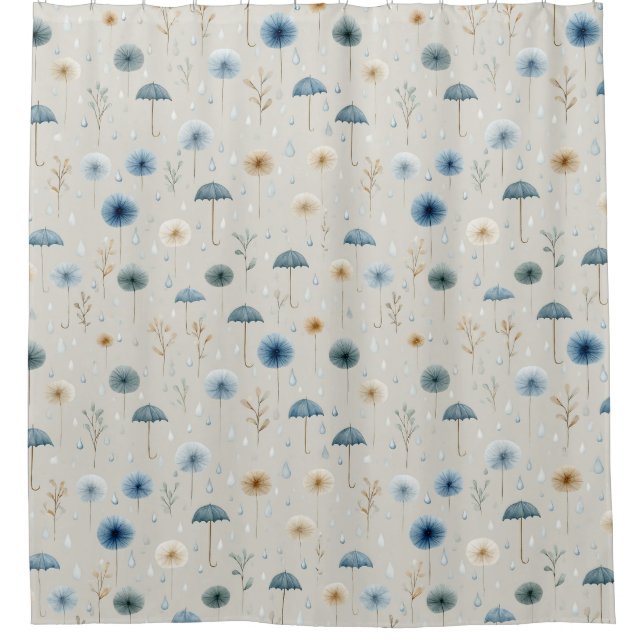 Serene Rain Garden Floral Pattern (8) Shower Curtain (Front)