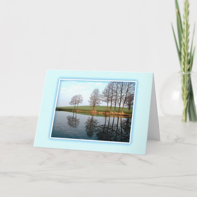Serene Reflections of Nature Custom Card (Front)