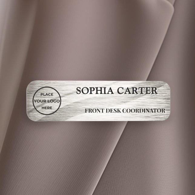 Serene Ripple Silver Custom Name Tag (Creator Uploaded)