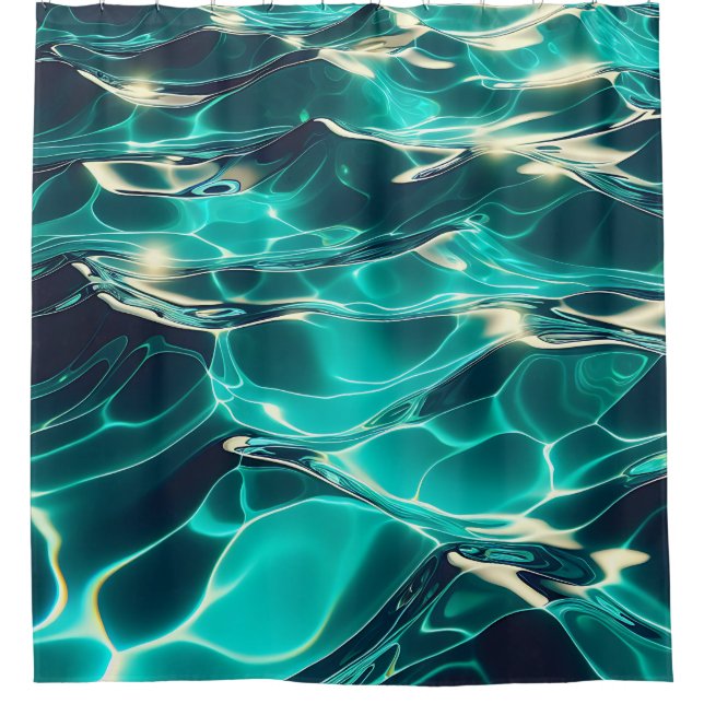  "Serene Ripples and Reflections" Shower Curtain (Front)