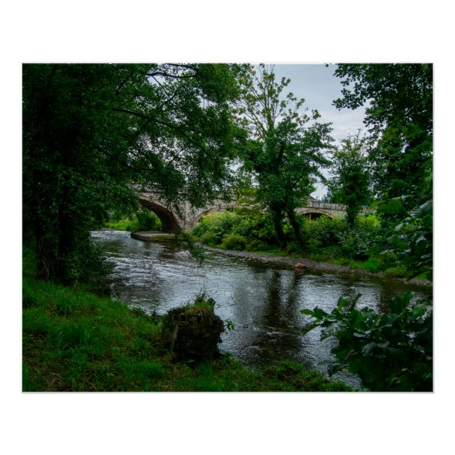 Serene River Elwy and St. Asaph Bridge Poster (Front)
