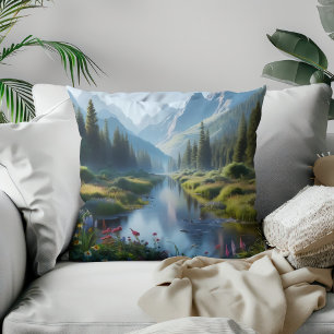 Serene River Valley Cushion