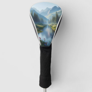 Serene River Valley Golf Head Cover