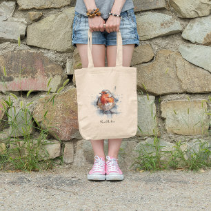 Serene Robin, custom Tote Bag