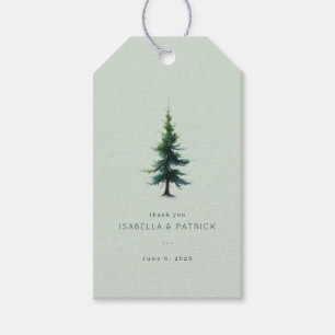 Serene Sage Evergreen Tree Gift Tags