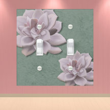 Serene Sage Green Modern Echeveria Hand-Drawn