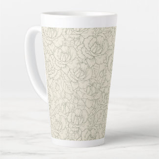 Serene Sage Green | Vintage Blossom Roses Latte Mug