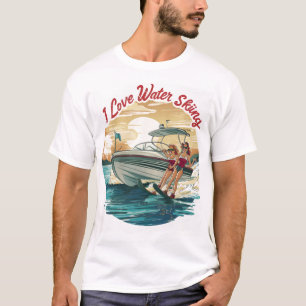 Serene Sailing: Two Women Enjoying the Water T-Shirt